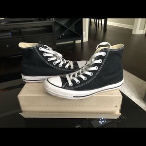 Black converse high tops - size 7